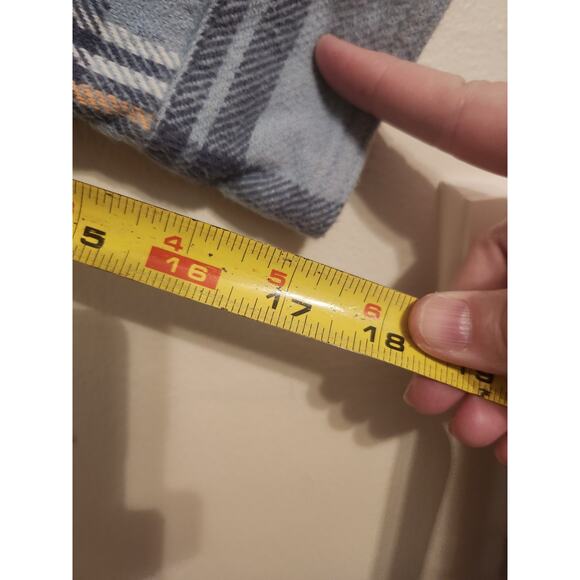 American Eagle Shirt XS Blue Plaid Flannel Relaxed‎ Fit Button-down - Picture 9 of 10